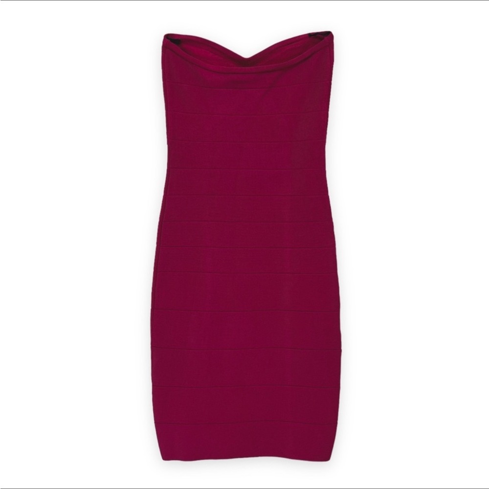 Bebe bandage cerise dress